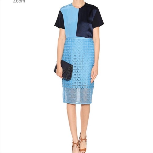 Diane Von Furstenberg Diamond Pattern Layered Lined Straight Pencil Skirt - Picture 1 of 9